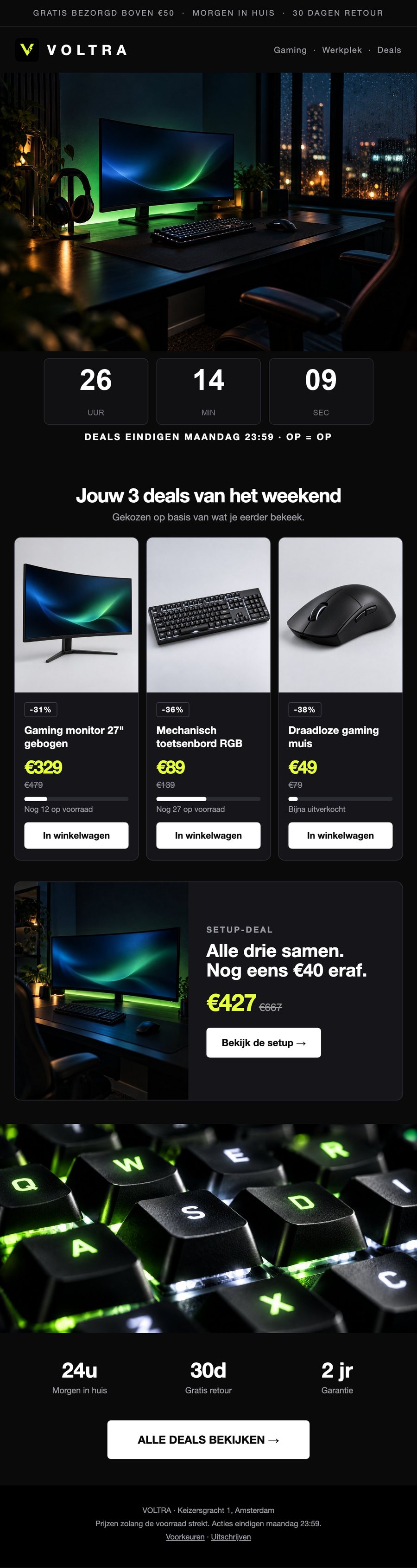 Black Friday-mail van VOLTRA